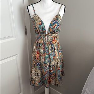 Multicolor Paisley Print Dress